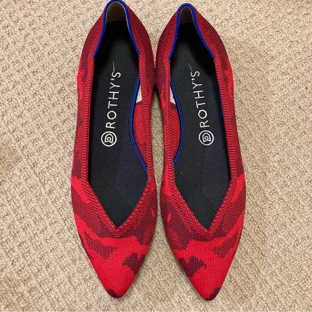Rothy's Red Flats Elegant Slip-On Shoes